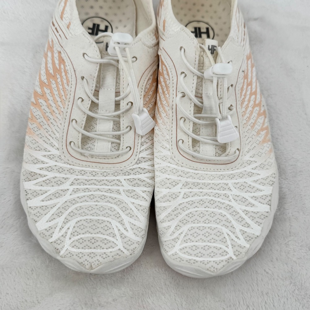 Hike Footwear Lorax Barefoot Shoes Women Sz 8.5/39 White Peach NonSlip Sneakers - Picture 4 of 9